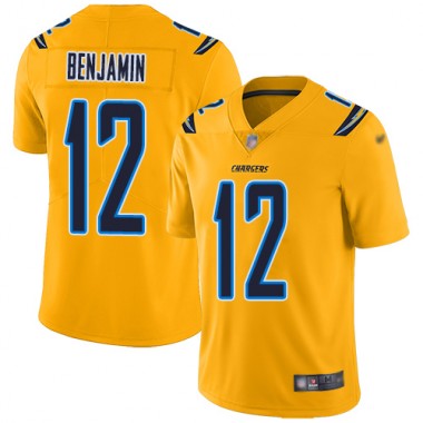 Los Angeles Chargers NFL Football Travis Benjamin Gold Jersey Men Limited #12 Inverted Legend